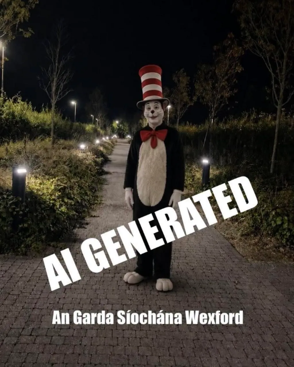 Gardaí Confirm Viral Wexford 'Cat In The Hat' Photo Was AI-Generated